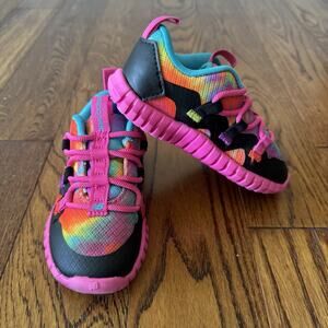 New Balance Kids Playgruv V1 Bungee Sneaker Shoe Girl 7 Pink Tie Dye Bungee Lace
